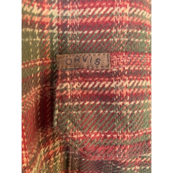 Orvis Mens XXL Thick Flannel Plaid Shirt Jacket Outdoor Shacket  RA10088 - Picture 12 of 15